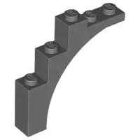 Dark Bluish Gray Arch 1 x 5 x 4 - Irregular Bow, Reinforced Underside