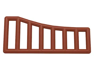 Reddish Brown Bar 1 x 8 x 3 - 1 x 8 x 4 Grille Curved
