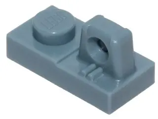 Sand Blue Hinge Plate 1 x 2 Locking with 1 Finger on Top