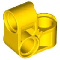 Yellow Technic, Pin Connector Perpendicular 2 x 2 Bent