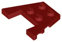 Dark Red Wedge, Plate 3 x 4 with Stud Notches