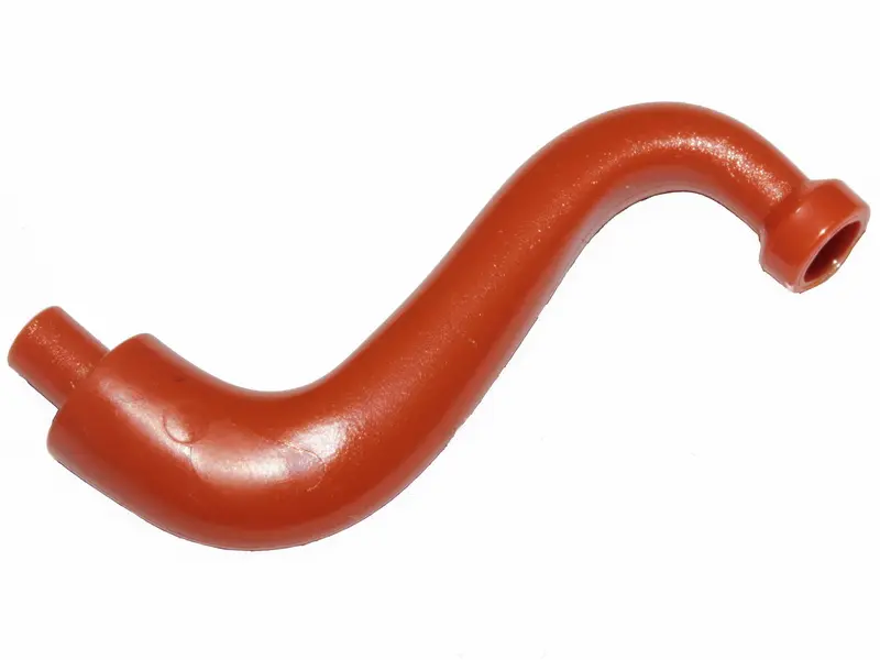 Dark Orange Elephant Tail / Trunk with Bar End - Short Curved Tip