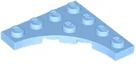 Light Blue Plate, Modified 4 x 4 with 3 x 3 Curved Cutout