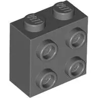 Bluish Gray Brick, Modified 1 x 2 x 1 2/3 with Studs on Side