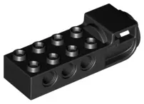 Black Technic, Brick Modified 2 x 4 with Pin Holes and Flywheel Socket (Ninjago Airjitzu Flyer Handl