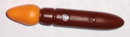 Reddish Brown Minifigure, Utensil Paint Brush with Molded Orange Bristles Pattern