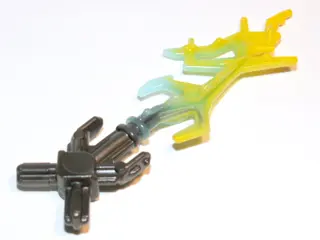 Pearl Dark Gray Hero Factory Weapon, Lightning with Marbled Trans-Light Blue and Yellow Pattern