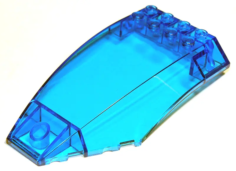 Trans-Dark Blue Windscreen 10 x 6 x 2 Curved
