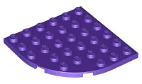 Dark Purple Plate, Round Corner 6 x 6