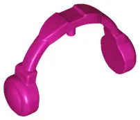 Magenta Minifigure, Ear Protectors / Headphones / Headset - Thin Arms
