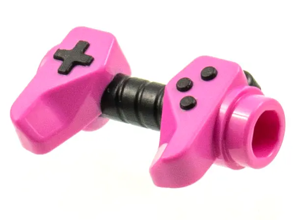 Dark Pink Minifigure, Utensil Game Controller, Holes on Sides for Bar with Molded Black Buttons and 