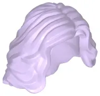 Lavender Minifigure, Hair Female Mid-Length Wavy
