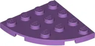 Medium Lavender Plate, Round Corner 4 x 4