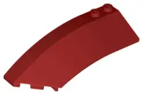 Dark Red Wedge 8 x 3 x 2 Open Left