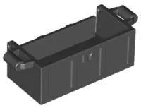 Black Container, Treasure Chest Bottom with Slots in Back