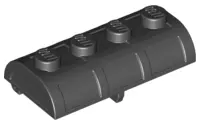 Black Container, Treasure Chest Lid Curved with Thick Hinge
