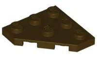 Dark Brown Wedge, Plate 3 x 3 Cut Corner