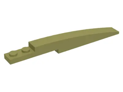 Olive Green Slope, Curved 10 x 1