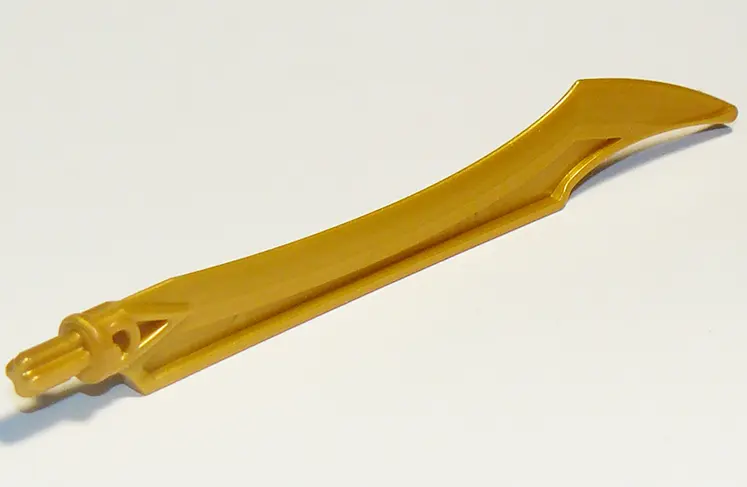 Pearl Gold Hero Factory Weapon, Blade with Curved Tip