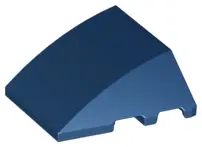 Dark Blue Wedge 4 x 3 Triple Curved No Studs