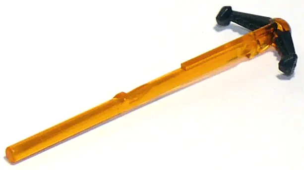 Trans-Orange Projectile Arrow, Bar 8L with Molded Flexible Rubber Black Grappling Hooks Pattern (Spr