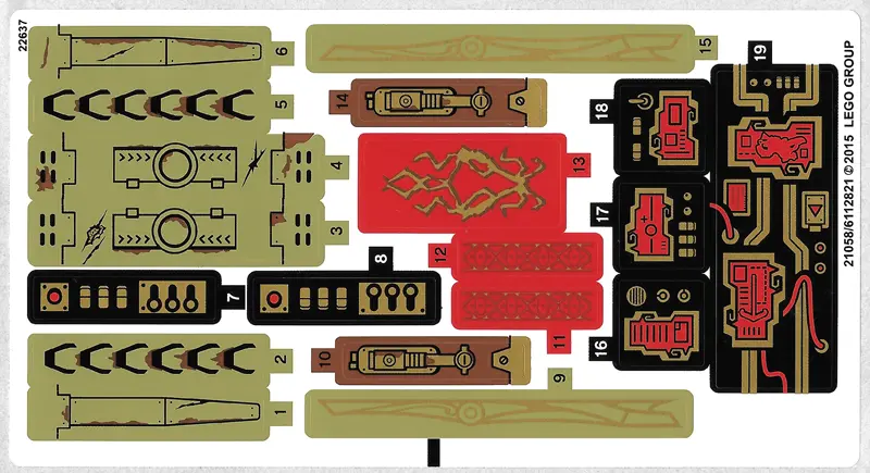 Sticker Sheet for Set 70738 - (21058/6112821)