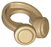 Dark Tan Minifigure Headphones Around Neck