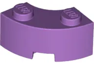 Medium Lavender Brick, Round Corner 2 x 2 Macaroni with Stud Notch and Reinforced Underside