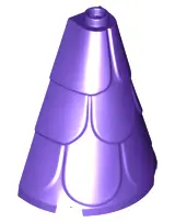 Dark Purple Tower Roof 2 x 4 x 4 Half Cone Shaped with Roof Tiles