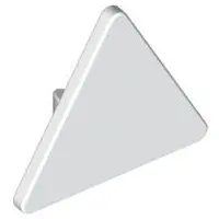 White Road Sign 2 x 2 Triangle with Clip