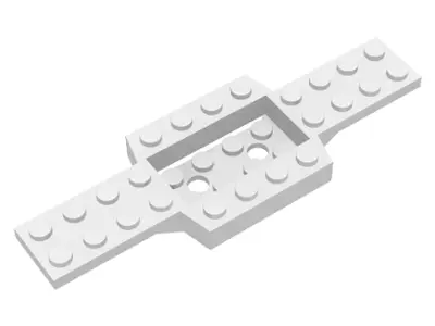 White Vehicle, Base 4 x 12 x 3/4 with 2 x 4 Recessed Center with Smooth Underside
