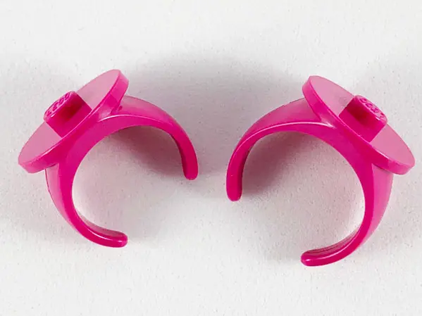 Magenta Ring with Stud, 2 in Bag (Multipack)
