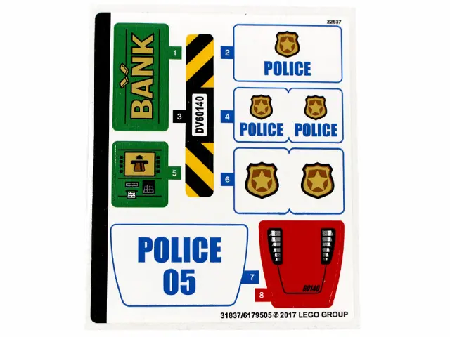 Sticker Sheet for Set 60140 - (31837/6179505)