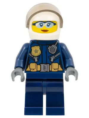 Police - City Helicopter Pilot Female, Light Blue Glasses