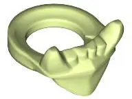 Yellowish Green Minifigure Lower Jaw with Fangs