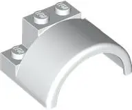 White Vehicle, Mudguard 4 x 3 x 1 2/3 with Arch Round, Wide Cylinder