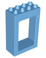 Medium Blue Duplo Door / Window Frame 2 x 4 x 5