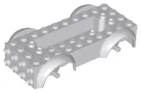 Light Bluish Gray Vehicle, Base 5 x 10 x 2 1/2 with Mudguards and 2 x 6 Recessed Center with 3 Holes