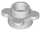 Light Bluish Gray Plate, Round 1 x 1 with Flower Edge (4 Knobs / Petals)