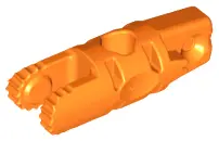 Orange Hinge Cylinder 1 x 3 Locking with 1 Finger and 2 Fingers on Ends, with Hole
