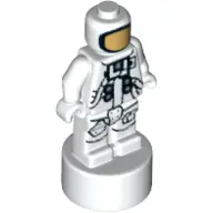 White Minifigure, Utensil Statuette / Trophy with NASA Astronaut Pattern