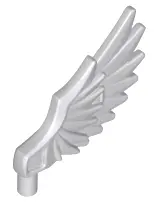 Light Bluish Gray Minifigure Wing Feathered