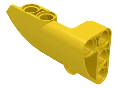 Yellow Technic, Panel Fairing # 1 Small Smooth Short, Side A