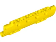 Yellow Technic, Panel Curved 11 x 3 with 10 Pin Holes through Panel Surface