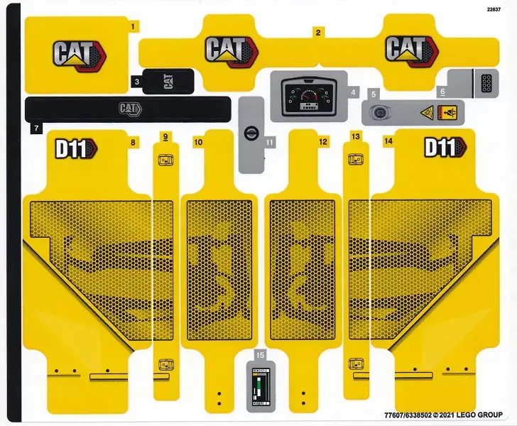 Sticker Sheet for Set 42131 - (77607/6338502)