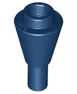 Dark Blue Cone 1 x 1 Inverted with Bar