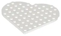 White Plate, Round 9 x 9 Heart