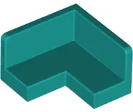 Dark Turquoise Panel 2 x 2 x 1 Corner