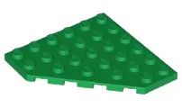 Green Wedge, Plate 6 x 6 Cut Corner