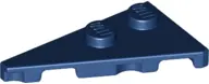 Dark Blue Wedge, Plate 4 x 2 Left, Pointed